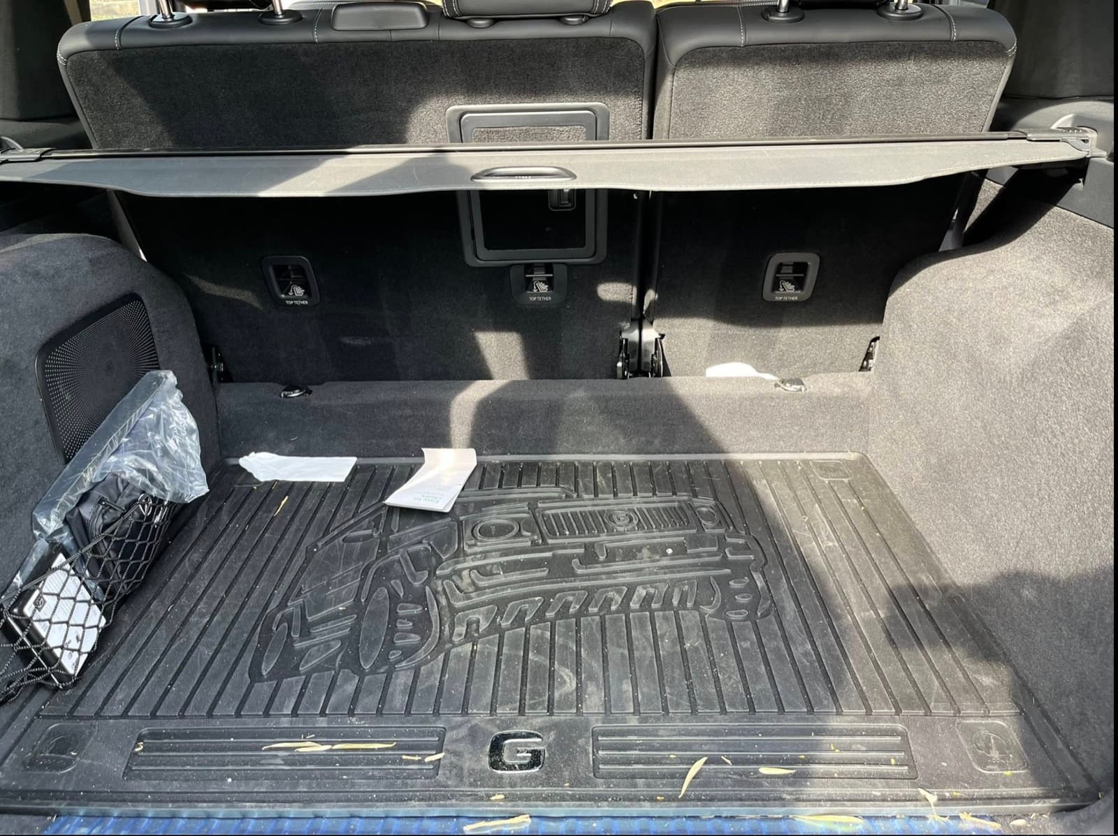 Cargo area of a Mercedes-Benz G-Wagon after an interior detail in Stilwell, KS.